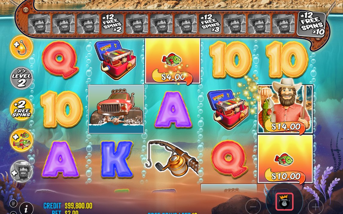 Écran Free Spins en cours de phase gratuite